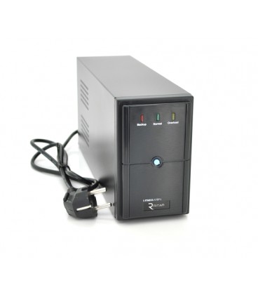 ИБП Ritar E-RTM650L-U (390W) ELF-L, LED, AVR, 2st, USB, 2xSCHUKO socket, 1x12V7Ah, metal Case Q4 (370*130*210) 4,8 кг (310*85*14