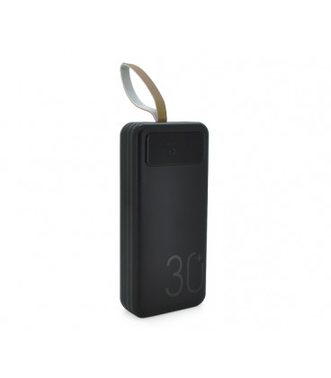Power bank YM-318KCX 30000mAh, flashlight, Input: 5V/2.1A(micro USB, Type-C, Lightning),Output: 5V /2.1A(4хUSB),With 3 owner cab