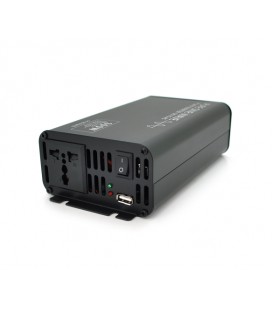 Инвертор напряжения YRLX-300 с правильной синусоидой, 300W, 12/220V, 60Hz, 1 универсальная розетка, 1USB, Box