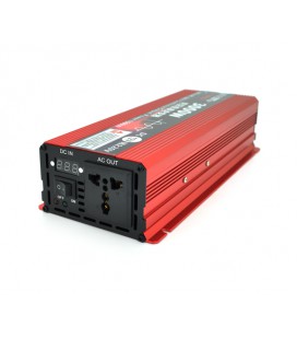 Инвертор напряжения ST3000CP (DC:1500W), 12/220V с аппроксимированной синусоидой, 1 универсальная розетка, крокодилы, BOX