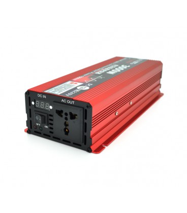 Инвертор напряжения ST3000CP (DC:1500W), 12/220V с аппроксимированной синусоидой, 1 универсальная розетка, крокодилы, BOX