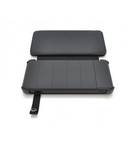 Power bank 12000 mAh Solar, Input:5V/1A(microUSB), Output:5V/2,1А(2хUSB), rubberized case, Black, BOX