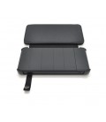 Power bank 12000 mAh Solar, Input:5V/1A(microUSB), Output:5V/2,1А(2хUSB), rubberized case, Black, BOX
