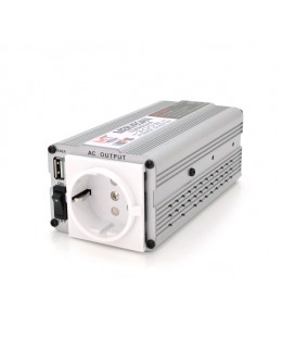 Инвертор напряжения Mervesan MSI-300-12 (300W), 12/220V, approximated, 1Shuko, USB, клемы + зажимы, Box.Q16