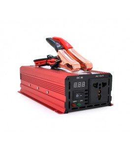 Инвертор напряжения ST1600CP (DC:800W), 12/220V с аппроксимированной синусоидой, 1 универсальная розетка, крокодилы, BOX