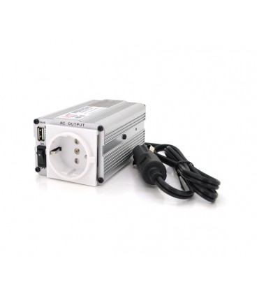 Инвертор напряжения Mervesan MSI-15012 (150W), 12/220V, approximated, 1Shuko, USB, клемы + зажимы, Box, Q24