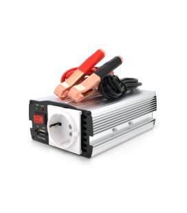 Инвертор напряжения Mervesan MRV-15012 (150W), 12/220V, approximated, 1Shuko, клемы + крокодилы, Box.Q20