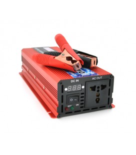 Инвертор напряжения DA-2200M (DC:1100W), 12/220V с аппроксимированной синусоидой, 1 универсальная розетка, клеммные провода, Q10