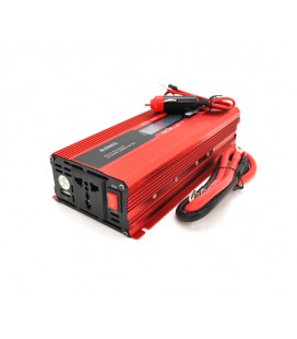 Инвертор напряжения UKC+LCD, 2000ВА(1200Вт), 12/220V, approximated, 1 универсальная розетка, клемы
