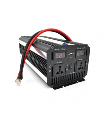 Инвертор напряжения Voltronic Wm-9000(5400Вт), 12/220 с аппроксимированной синусоидой, 2 универсальные розетки+ USB, клемы