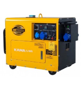 Генератор дизельный KDK7500SCA, 1-фазный 230V, 50Hz, 6.9kVA/5.5kW, бак 14,5 л, расход 1,65 л/ч, пуск: стартер, 850x550x720 мм, 1