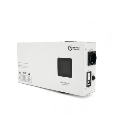 Стабилизатор напряжения релейный настенного монтажа Europower SLIM-3000SBR LED, 3000VA 2700W, 140-270Vac, SHUKO 2, Q2 (475*260*1