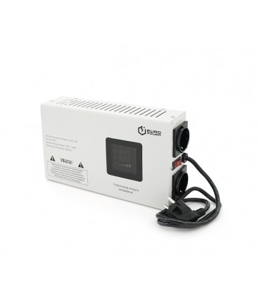 Стабилизатор напряжения релейный настенного монтажа Europower SLIM-2000SBR LED, 2000VA 1400W, 140-270Vac, SHUKO 2, Q1
