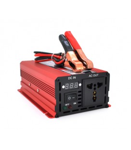 Инвертор напряжения ST600CP (DC:300W), 12/220V с аппроксимированной синусоидой, 1 универсальная розетка, крокодилы, BOX