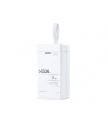Power Bank Remax RPP-650 60000mAh, PD 100W+QC 22.5W, White, 1.46kg