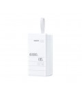 Power Bank Remax RPP-650 60000mAh, PD 100W+QC 22.5W, White, 1.46kg