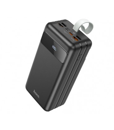 Power Bank HOCO J86B 60000mAh, 4USB+2Type-C+Lighting+micro, 22.5W+PD20W, фонарик, Black, 1.33kg