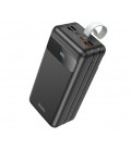 Power Bank HOCO J86B 60000mAh, 4USB+2Type-C+Lighting+micro, 22.5W+PD20W, фонарик, Black, 1.33kg