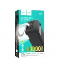 Power Bank HOCO J86B 60000mAh, 4USB+2Type-C+Lighting+micro, 22.5W+PD20W, фонарик, Black, 1.33kg