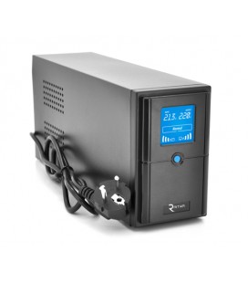 ИБП Ritar E-RTM1200 (720W) ELF-D, LCD, AVR, 3st, 3xSCHUKO socket, 2x12V7Ah, metal Case Q2 (405*195*285) 10.2 кг (340*120*190)