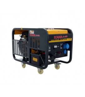 Генератор бензиновый KGL15000FE, 1-фазный 230V, 50Hz, 15kVA/12kW, бак 25 л, расход 5,7 л/ч, пуск: ручной/стартер, 920х568х800 мм