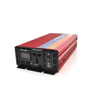 Инвертор напряжения NV-4000(2000Вт)+LCD, 12/220V, approximated, 1 универсальная розетка, клемы, Box