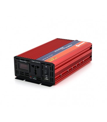 Инвертор напряжения NV-2500 (1500Вт)+LCD, 12/220V, approximated, 1 универсальная розетка, клемы, Box