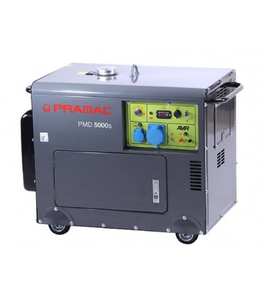 Генератор дизельный PRAMAC PMD5000s, 1-фазный 230V, 50Hz, 6.25kVA/5kW, бак 14,5 л, расход 1,28 л/ч, пуск: стартер, 410x310x180 м