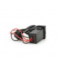 АЗУ врезное 38W-L01T03-Fuse, PD+QC, Type-C: 20W, USB: 18W, комплект проводов под пайку с предохронителем, 33x22х58mm, Black