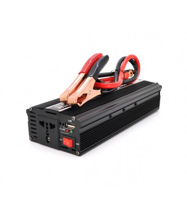 Инвертор напряжения PI 4000ВА(2000Вт), 12/220V, approximated, 1 универсальная розетка, клемы + крокодилы