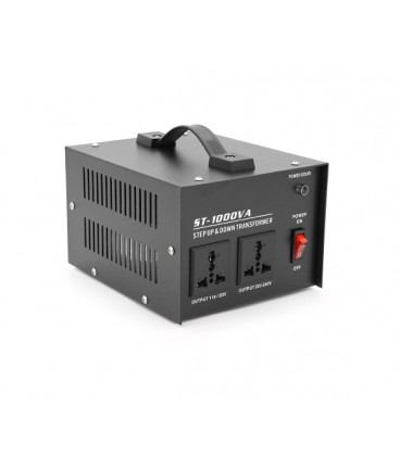 Преобразователь напряжения MSKJ ST-1000VA Трансформаторный Input 220 V/Output 110V, + 2 универсальных розеток