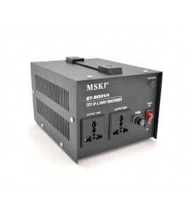 Преобразователь напряжения MSKJ ST-800VA( 500W) Трансформаторный Input 220 V/Output 110V, + 2 универсальных розеток