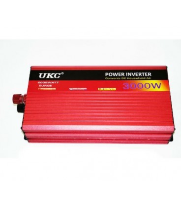 Инвертор напряжения UKC 3000ВА(1500Вт), 12/220V approximated, 1 универсальная розетка, Box