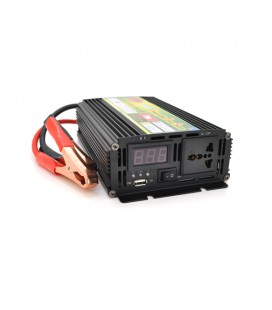 Инвертор напряжения Wm-3200(1900Вт)+Charge 8A, 12/220 с аппроксимированной синусоидой, 1 универсальная розетка+USB, клемы + крок