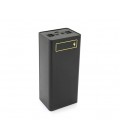 Power bank Voltronic D21-PD под 21х18650, Digital display, Output: 22.5W, Micro-USB, Type-C, Lightning, ABS, PVC, Black, BOX