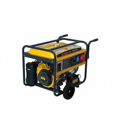 Генератор бензиновый KGL8000CE, 1-фазный 230V, 50Hz, 8.1kVA/6.5kW, бак 25 л, расход 2.6 л/ч, пуск: ручной/стартер, 685х512х550 м
