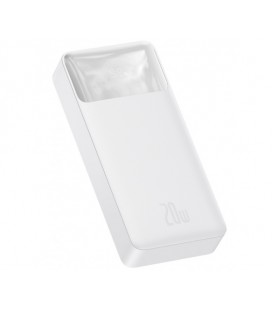 Powerbank Baseus Bipow 20000mAh, Input:5V/2A/3A,9V/2A(microUSB,Type-C), Output:5V/3A,9V/2A,12V/1.5A(2хUSB),Q40,plastic,White