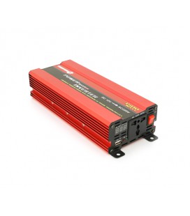 Инвертор напряжения NV-1500 (900Вт)+LCD, 12/220V, approximated, 1 универсальная розетка, клемы, Box