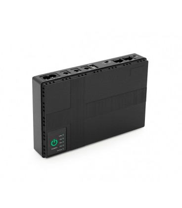 ИБП UPS-18W DC1018P для роутеров/коммутаторов/PON/POE-430, 5//9/12V, 1A, 12000MAh(4*3000MAh), Black, BOX