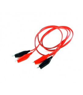 Соединительные провода с зажимами АКБ, длина 1м, провод медный 1.0 мм2, 'Крокодилы' 52мм