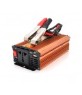 Инвертор напряжения UKC 1500ВА(900Вт), 12/220V, approximated, 1 универсальная розетка, клемы + крокодилы