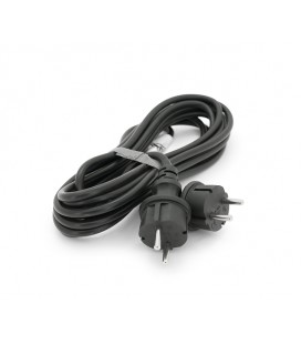 Кабель с двумя литыми вилками для подключения генератора, удлинитель 5 м ГОСТ 2х1,5мм² (3100Вт, 14А, 250В)