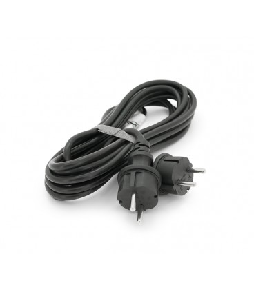 Кабель с двумя литыми вилками для подключения генератора, удлинитель 5 м ГОСТ 2х1,5мм² (3100Вт, 14А, 250В)