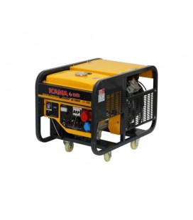 Генератор бензиновый KGL12000FE3, 3-фазный 220/400V, 50Hz, 11.9kVA/9.5kW, бак 25 л, расход 3.75 л/ч, пуск: стартер, 930х555х580 