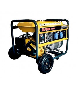 Генератор бензиновый KGL5000CE, 1-фазный 230V, 50Hz, 5kVA/3.5kW, бак 17 л, расход 1.3 л/ч, пуск: ручной/стартер, 640х490х595 мм,
