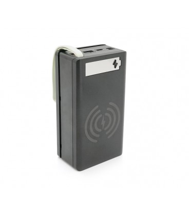 Power bank Voltronic C12-PD-QI под 12х18650, Wireless charger, Digital display, Output: 22.5W, Micro-USB, Type-C, Lightning, ABS