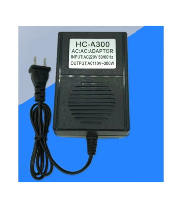 Преобразователь напряжения трансформаторный 300W Input 220 V/Output 110V, + универсальная розетка