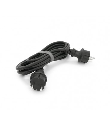 Кабель с двумя литыми вилками для подключения генератора, удлинитель 3 м ГОСТ 2х1,5мм² (3100Вт, 14А, 250В)