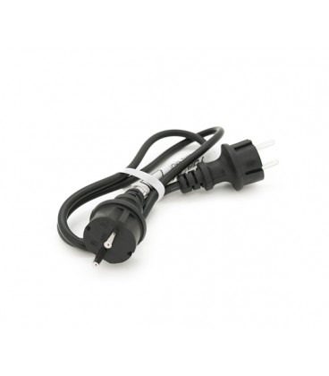 Кабель с двумя литыми вилками для подключения генератора, удлинитель1 м ГОСТ 2х1,5мм² (3100Вт, 14А, 250В)