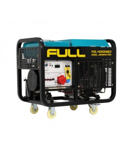 Генератор дизельный FULL FDL16500SE3, 3-фазный 230/400V, 50Hz, 16.5kVA/12kW, бак 50 л, расход 4 л/ч, пуск: стартер, 925x590x800 